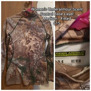 Under Armour Women's Camouflage Base Layer Top MEDIUM